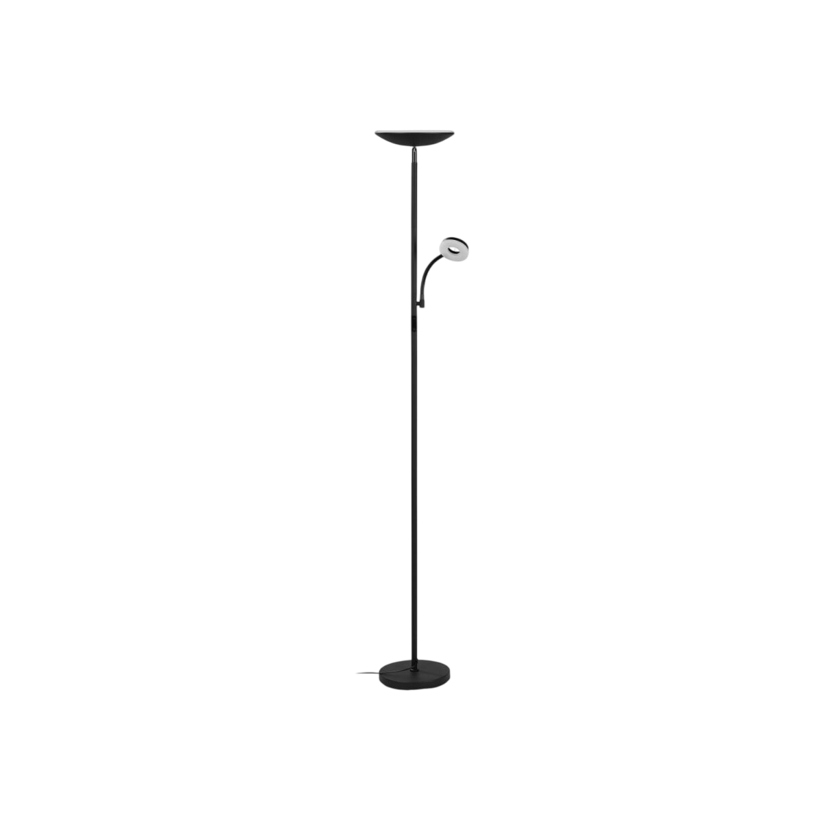 Livarno LED Uplighter Floor Lamp with Reading Light — 1.8 m, 2100 lm Uplight + 560 lm Reading Arm, 3000–6500 K