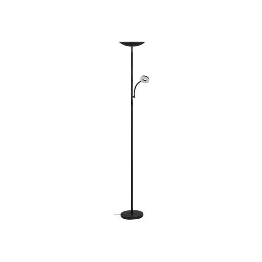 Livarno LED Uplighter Floor Lamp with Reading Light — 1.8 m, 2100 lm Uplight + 560 lm Reading Arm, 3000–6500 K