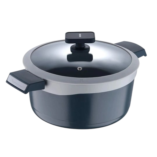 MasterPRO Forged Aluminium Casserole with Glass Lid — Ø20 cm, 2.0 L