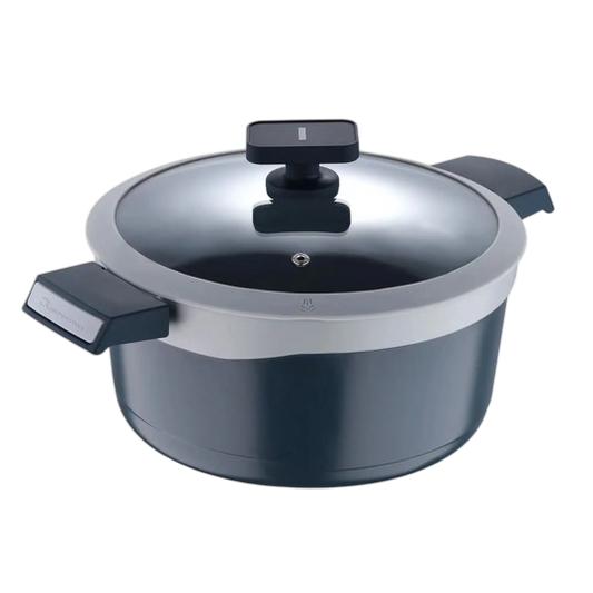 MasterPRO Forged Aluminium Casserole with Glass Lid — Ø20 cm, 2.0 L