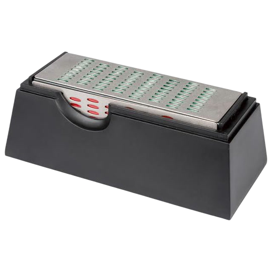PARKSIDE — 4-Grit Diamond Sharpening Block with Base, Grits 200/300/400/600