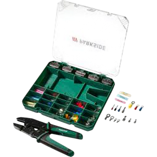 PARKSIDE Crimpzangen-Set PCZF 2012 B1 — Ratchet Crimping Pliers with Connector Assortment in Case