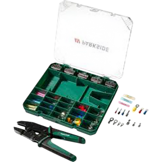 PARKSIDE Crimpzangen-Set PCZF 2012 B1 — Ratchet Crimping Pliers with Connector Assortment in Case