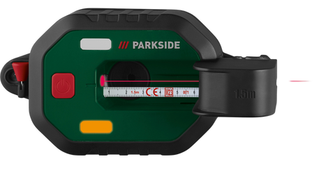 Parkside Laser-Wasserwaage mit Maßband — Laser Level with Built-In 1.5 m Tape