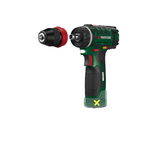 Parkside 12V Cordless Drill — Compact Drill Driver with Case