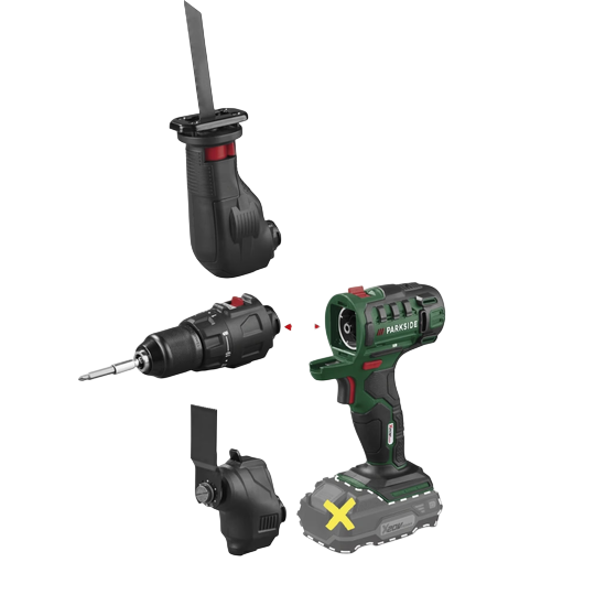 Parkside 3-in-1 Cordless Multi-Tool — Drill, Saw & Grinder