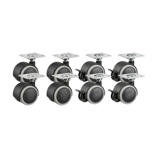 PARKSIDE Furniture Castors — 8 Twin-Wheel Furniture Castors