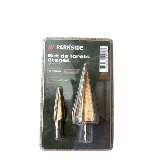 Parkside PSB 3 A1 Step Drill Bit Set — 2 Piece