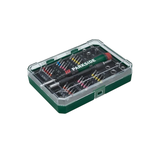 PARKSIDE Bit and Socket Set — 40-Piece Bit and Socket Set with Telescopic-Extension Handle