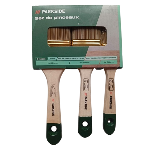 Parkside 3-Piece Brush Set — 60, 50, and 30 mm