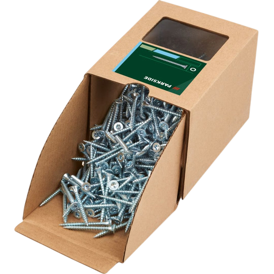 PARKSIDE Chipboard Screws 4.0 x 40 mm — 400 Countersunk TX20 Wood Screws with Bit