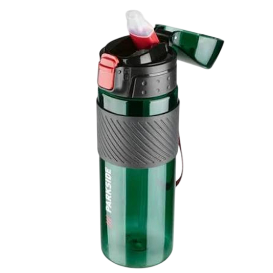 PARKSIDE Fan Edition Water Bottle — 0.6 L Trinkflasche with Flip-Top Straw Lid