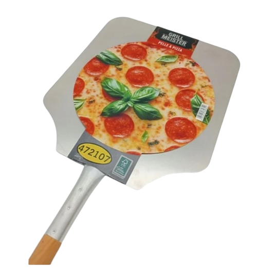 GRILL MEISTER Pizza Peel — Stainless Steel Pizza Peel with Wooden Handle
