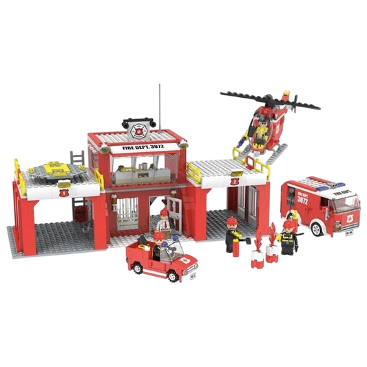Playtive Wooden Fire Station (Feuerwehrstation) — Play Set with Accessories