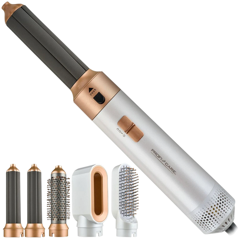 ProfiCare 4-in-1 Hot Air Styler — 1000 W, Round & Volume Brushes plus Twin Curl Attachments