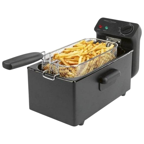 ProfiCook Cold Zone Deep Fryer — 2000 W, 3 Litre Oil Capacity, Powder-Coated Stainless Steel