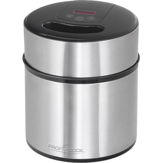 ProfiCook Ice Cream Maker — Stainless Steel, 1800 ml, Digital Timer