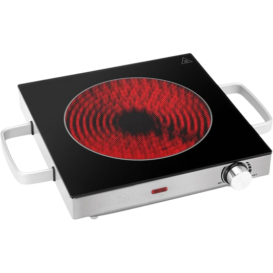 ProfiCook Infrared Single Cooking Plate — 2000 W, Glass-Ceramic Surface, Stainless Steel Housing