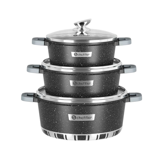 Scheffler — 3-Piece Die-Cast Aluminium Non-Stick Pot Set