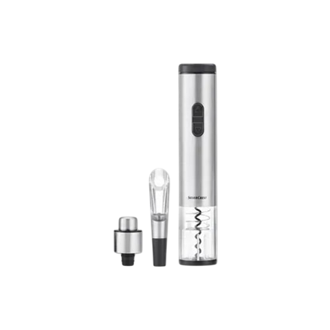 SilverCrest Electric Corkscrew – Automatic Wine Bottle Opener with Pourer and Stopper