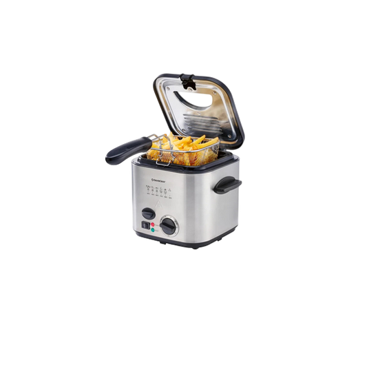 SilverCrest Mini-Fritteuse 840 W — Compact 1 L Deep Fryer in Stainless Steel Design