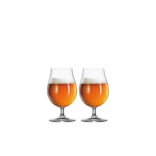 Spiegelau Biertulpe Set of 2 — Beer Tulip Glasses on Stem, German Crystal Glass