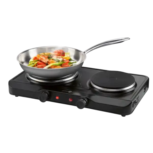 Switch On 2500 W — Dual Hotplate with Powder-Coated Steel Housing