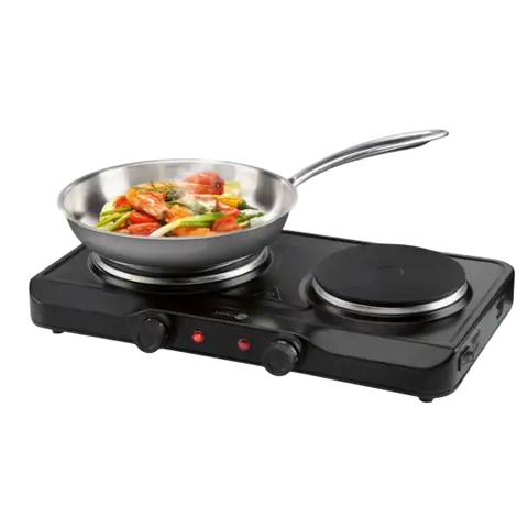 Switch On 2500 W — Dual Hotplate with Powder-Coated Steel Housing