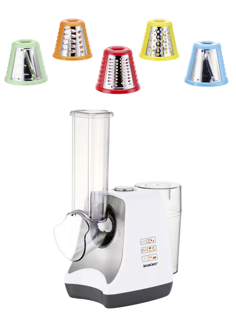 Switch On Electric Grater Machine – White Multi-Blade Rotary Grater