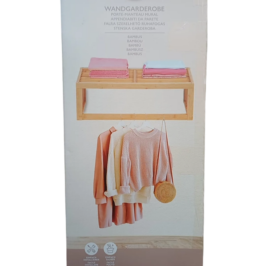 Bamboo Wall Coat Rack